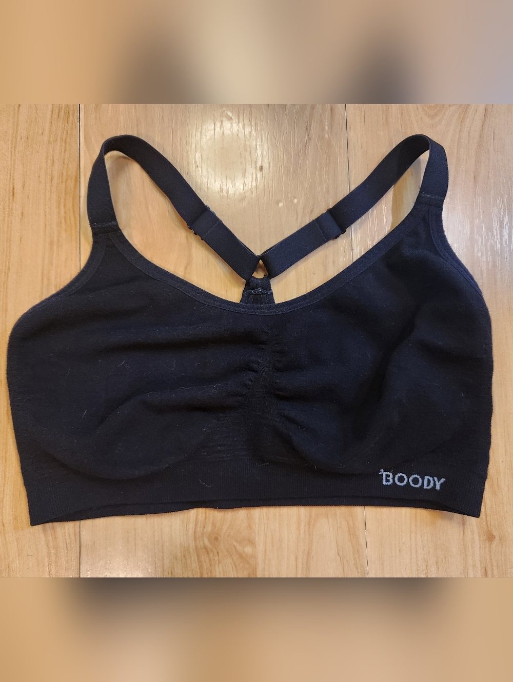 Boody Bamboo Wireless Racerback Bralette Black Size M Sustainable Seamless